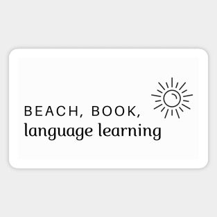 Beach, Book, Language Learning Magnet